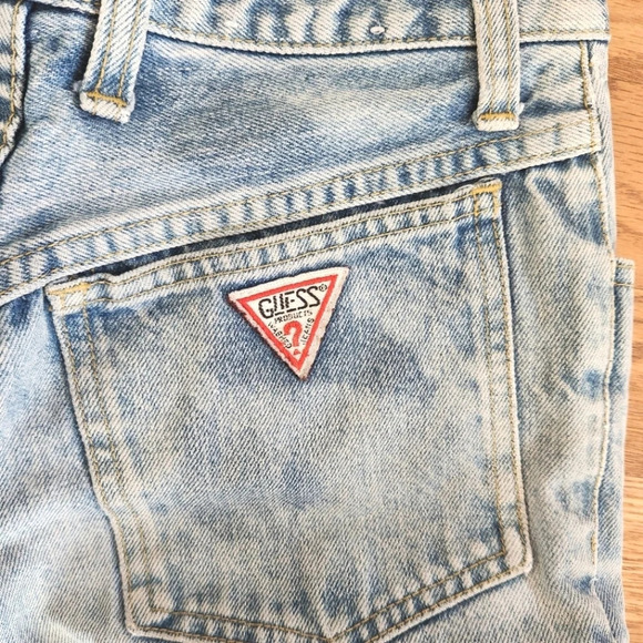 EUC Vintage Guess Distressed Acid Jeans, Size 30 or Modern Size 4 - Picture 2 of 14